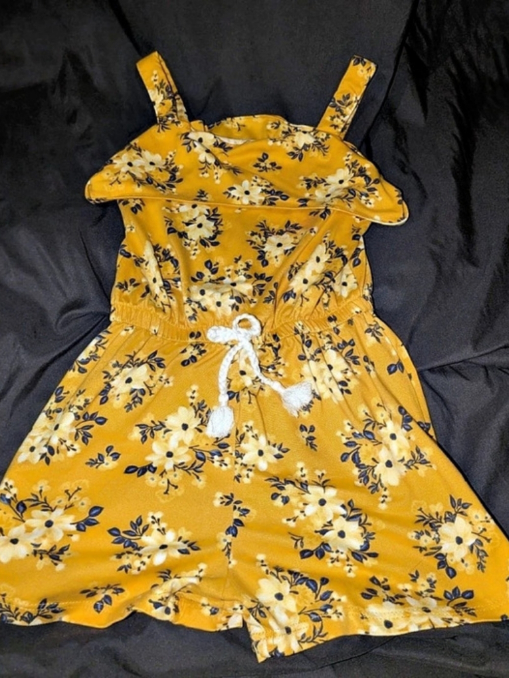 Little Lass Girls Floral Romper Size 6
